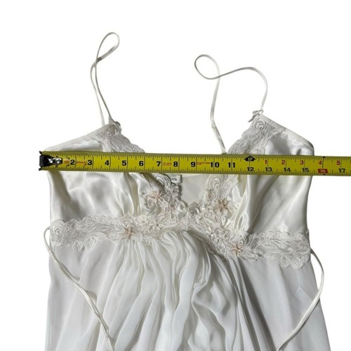 Jonquil By Diane Samandi camicia da notte e accappatoio set due pezzi bianco avorio donna M - Foto 8 di 14