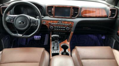 INTERIOR WOOD DASH TRIM KIT FIT 2017 2018 2019 2020 2021 KIA SPORTAGE