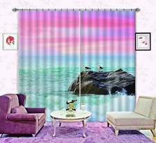 3D Sunset Ocean Clouds ZHUA2631 Photo Curtain Window Blockout Fabric Amy 2023