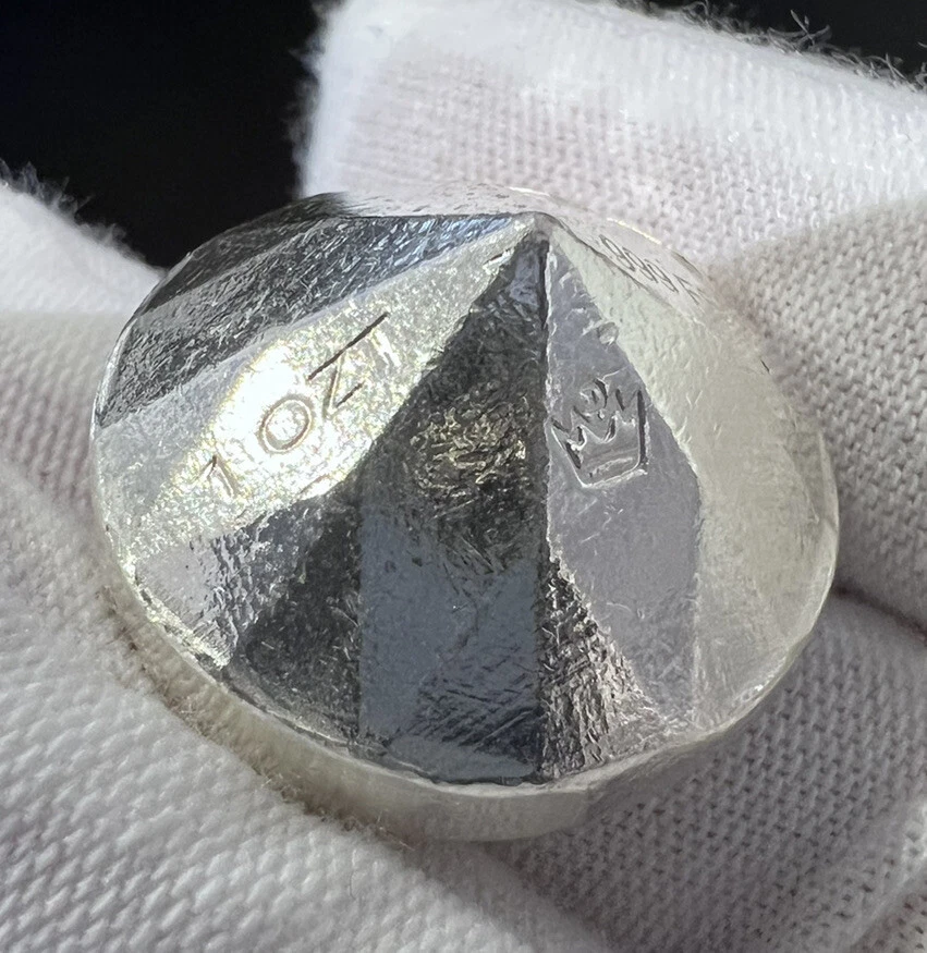 1 - 1 oz .999 Silver Bar - Diamond - with Gift Bag- Monarch Precious Metals- New - Image 3 of 4