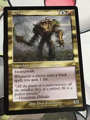 C5852 MAGIC MTG DOMINARIA REMASTERED SOL'KANAR THE SWAMP KING #368 NM RARE RETRO