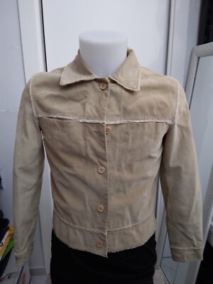 Echtleder CONBIPEL Lederjacke gebraucht Damen woman Gr. 44 beige XXC158L