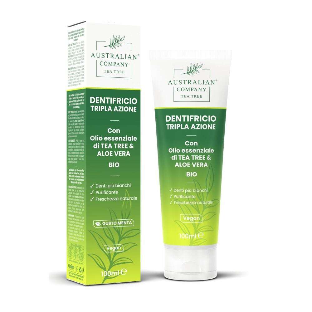 Optima Naturals Australian Company Tea Tree - Dentifricio Tripla Azione, 100ml