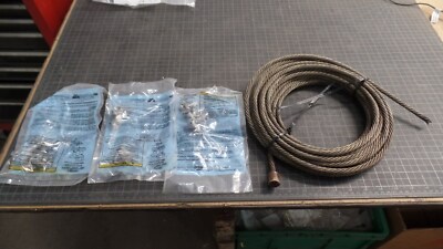  5/16'' Steel Aircraft Cable, with Fist Grip Clips, 100-949, 100949, Morgen