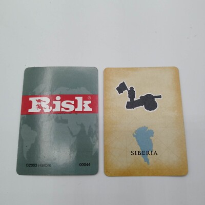 Risk 2003 SIBERIA CARD Replacement Game Piece HASBRO | eBay