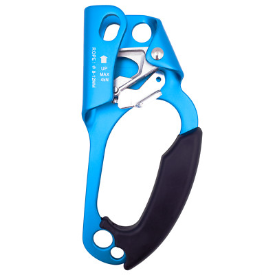 Epic Peak Climbing Right Hand Ascender w/ Lock Open Feature and Free Decal Blue