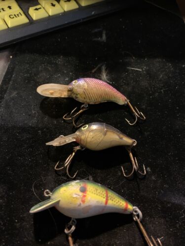 Vintage old Bass Fishing Crank Baits 3pc Lot  Fishable - 第 1/10 張圖片