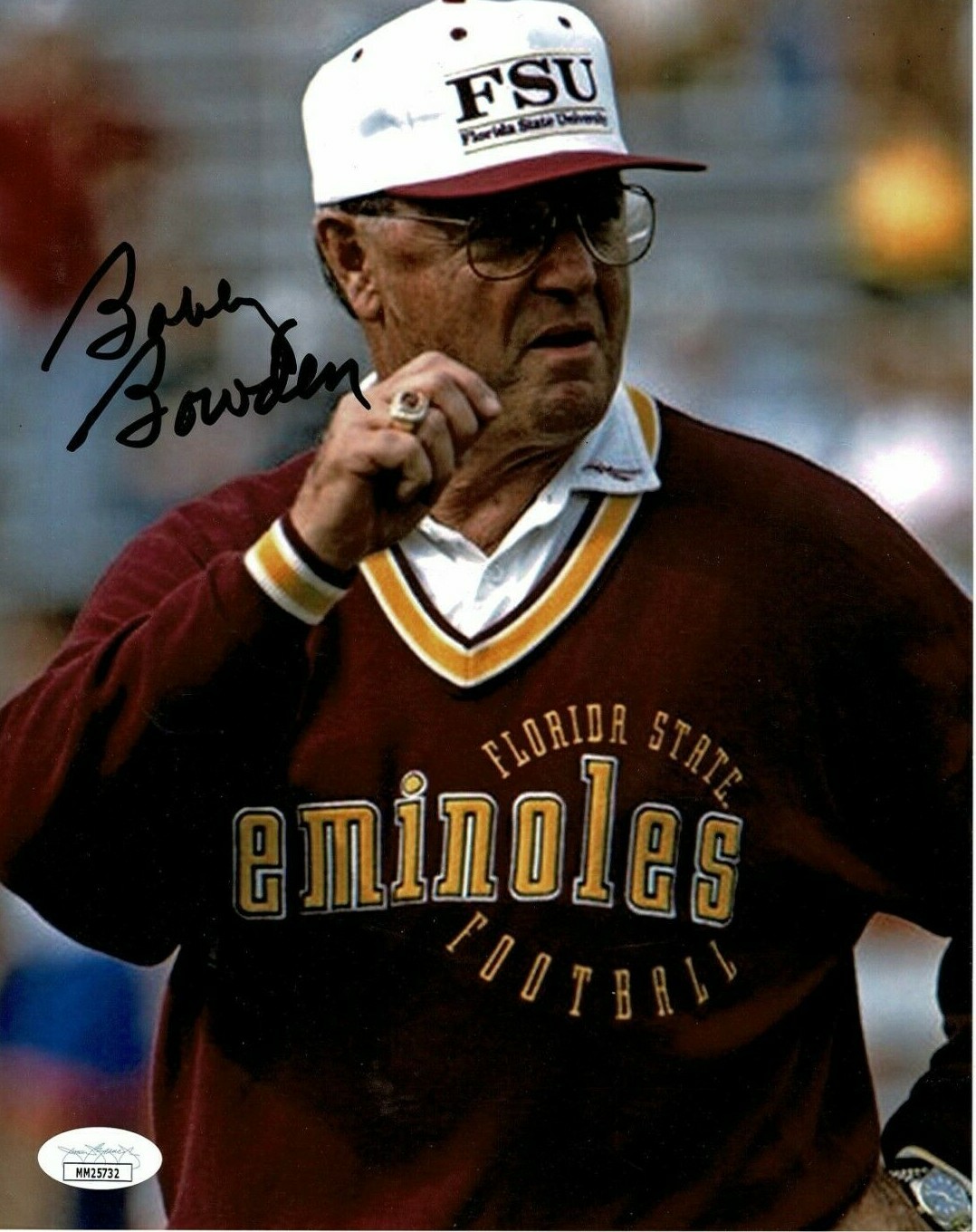 Bobby Bowden Autographed Signed Florida State Seminoles (Deceased) 8X10 - - J.S.A. Cert 