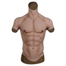 Upgrade with makeup Silicone Fake Chest Muscle Body Suit Oil Free Male Cosplay