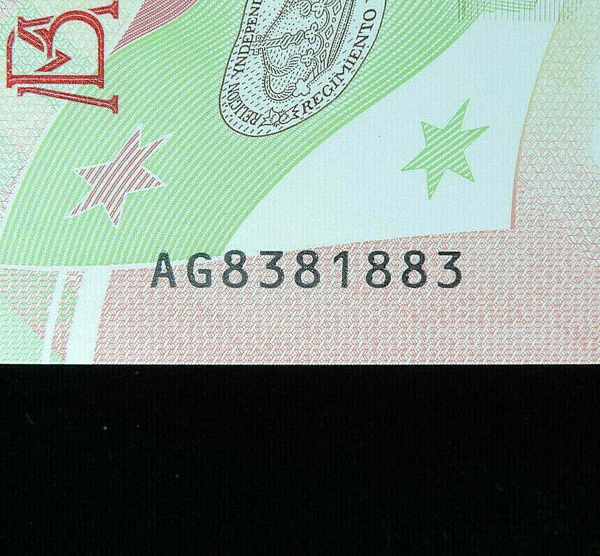 1821 2021 20 Mexican Pesos Bank Note Bicentennial AG 8381883 Bookend Note Mexico