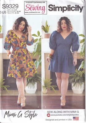 Simplicity Pattern 9124 Simplicity Sewing Pattern S9329 Misses' Dress in Two Lengths - Size 6 ...