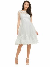 Chi Chi Katia 3/4 Sleeve Tea style Dress UK 6 JS001 BB 10