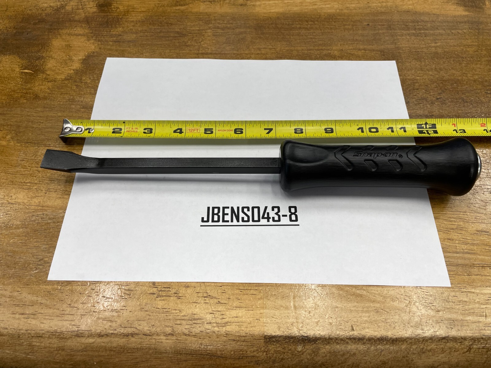 Snapon Tools USA NEW BLACK 12" Length Steel Striking Pry Bar SPBS12A