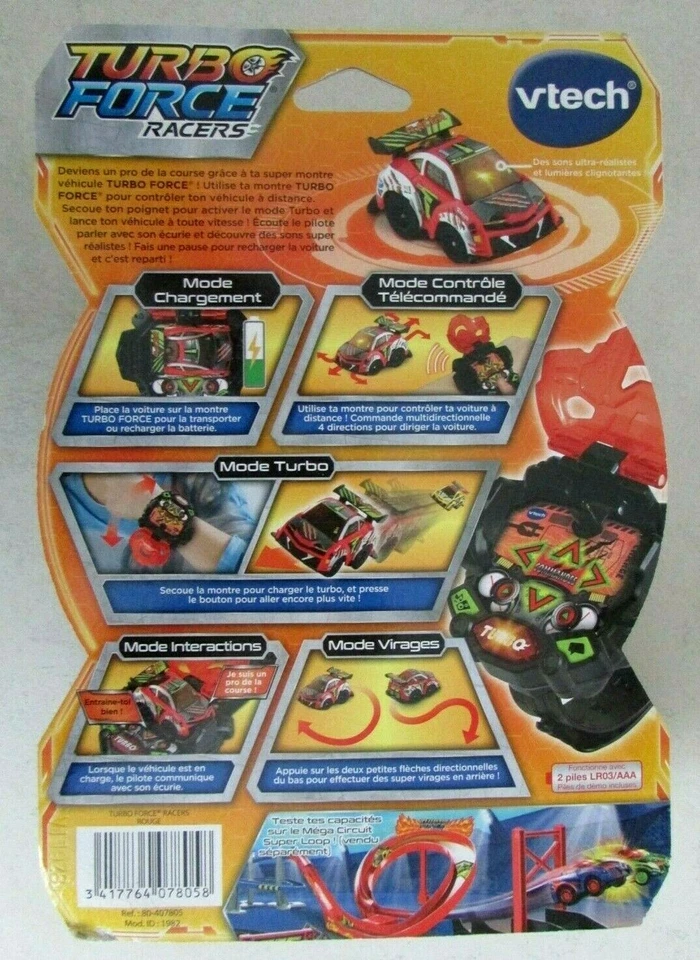 Turbo Force Racers Rouge Montre télécommande VTech 2019 Neuf !  - Image 2 of 4