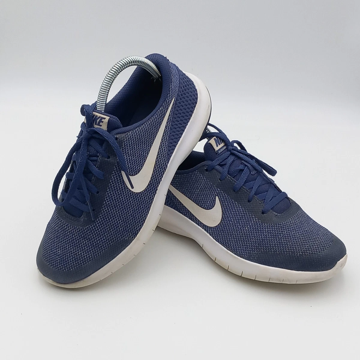 Nike Flex Run Trainers Womens Shoes Size 5 UK Blue White Mesh