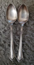 R Wallace & Sons Putnam Two Sterling Silver Demitasse Spoons