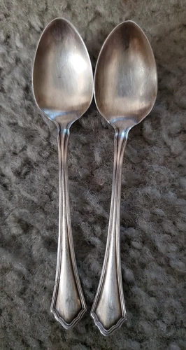 R Wallace & Sons Putnam Two Sterling Silver Demitasse Spoons