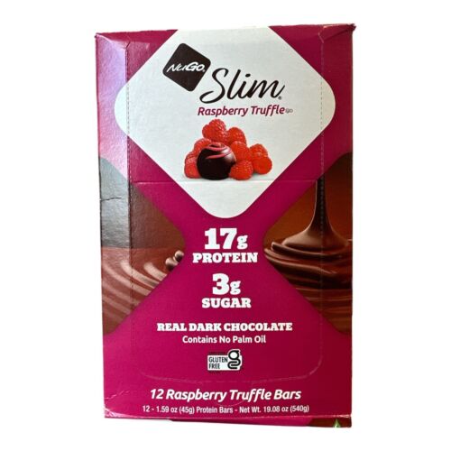 NuGo Slim Raspberry Truffle Bars Case of 12