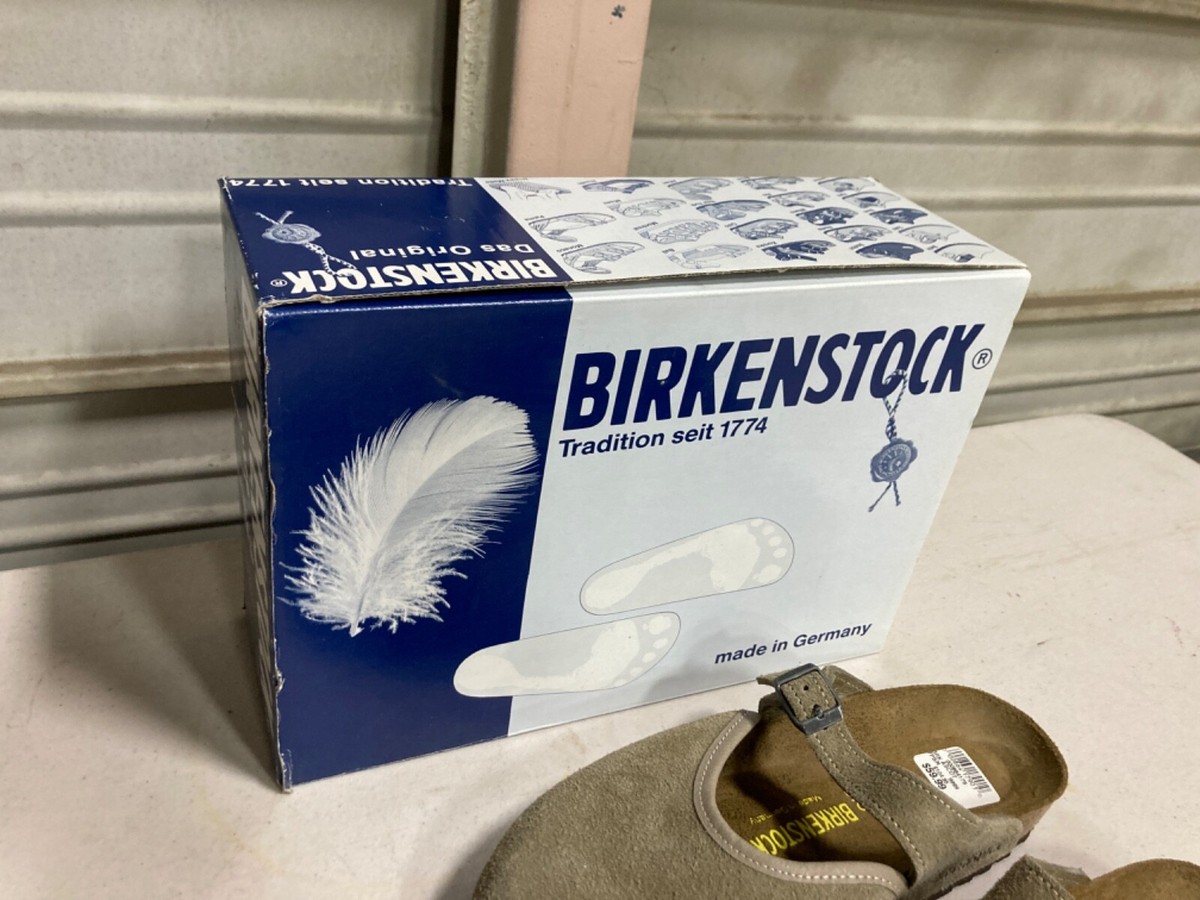 NEW! Birkenstock Suede Leather ASCOT Shoes Color: Taupe; Size