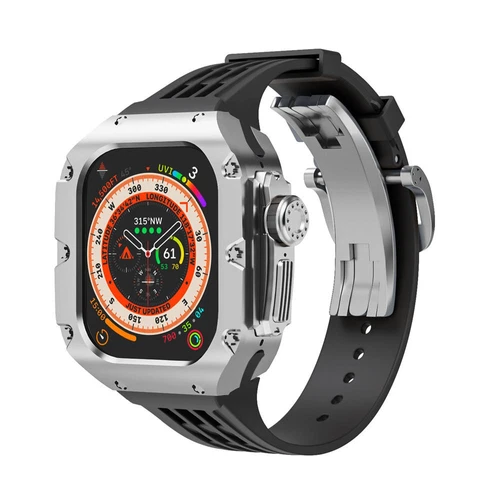 Titanium Alloy Case+Silicone Strap MOD KIT For Apple Watch Ultra /Ultra 2 3 49mm - Picture 27 of 44
