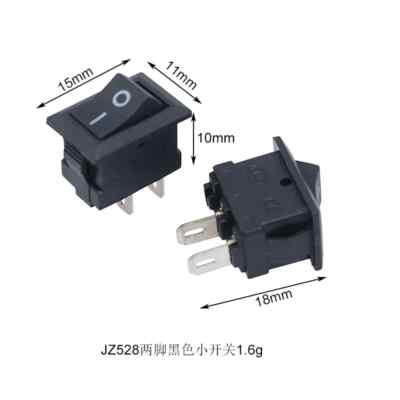 Quadratischer Momentany Push to Break Schalter Knopf schwarz 2er-Pack