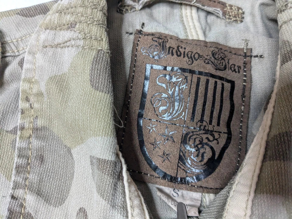 Indigo Star 夹克男式 S 迷彩纽扣长袖 — 第 3/4 张图片