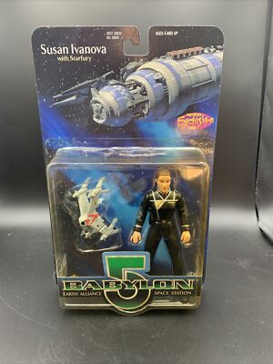 VTG 1997 WARNER BROTHERS SUSAN IVANOVA w/ STARFURY BABYLON 5 ACTION FIGURE #11