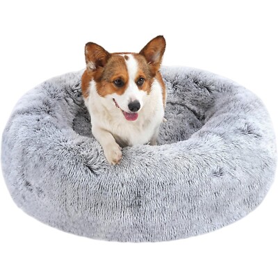 Orthopdisches Hundebett rund Hundekissen Hundesofa Donut waschbar 70 cm |  eBay.de
