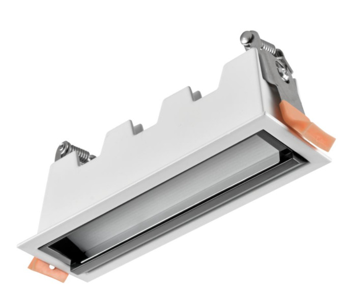 FARETTO WALL WASHER LED INCASSO FISSO BIANCO E NERO 10W 220-240V 20° CALDO 3000K