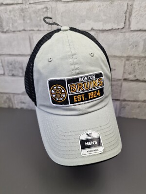 Boston Bruins Hockey Baseball Cap NHL, grau & schwarz Fan Favorit, offiziell, neu