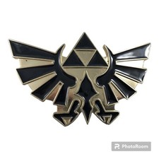 The Legend Of Zelda Black Golden Crest Triforce Nintendo Belt Buckle Hylian 2008
