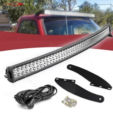 288W 50'' Curved LED Light Bar Roof Mount Bracket Wire Kit for Ford Ranger 93-11