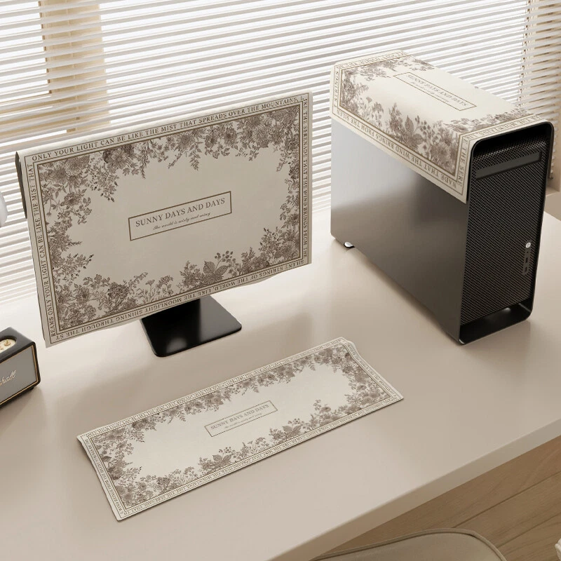 3pcs/set Computer Monitor Cover Keyboard Dust Cover Cloth Screen Protector Cloth - Image 2 of 4