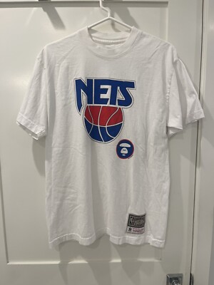 トップス A BATHING APE X MITCHELL & BROOKLYN NETS BAPE x Mitchell & Ness New Jersey Nets Jersey Black Men's