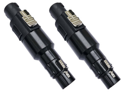 2er Set Lautsprecher Adapter Speakon 4-pol auf XLR female 3-pol XLR Adapter