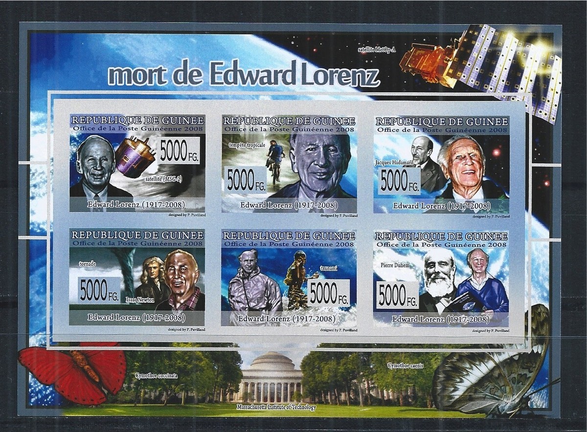 Guinea 2008 Minr : 5880 - 85 Imperf Edward Lorenz Meteorologist