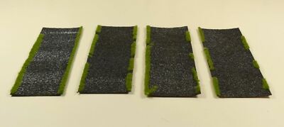 WWG Gerade Straße-Abschnitte x 4 - 28mm Tabletop Gelände Modellbau Diorama