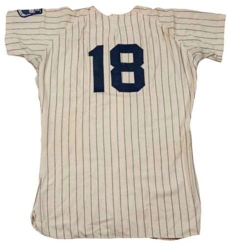 1949 Whitey Ford Signed Binghampton Yankees Minor League Game Used Jersey JSA - Picture 2 of 8