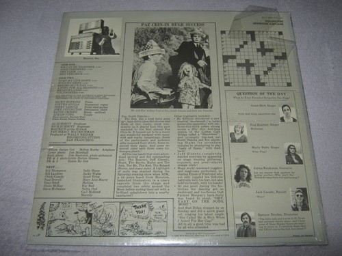 JEFFERSON AIRPLANE Volunteers FACTORY SEALED New Vinyl LP 1982? AFL1-4238 NoCut - Picture 2 of 4
