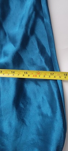 Vintage Victoria’s Secret Gold Label TEAL Full Length Slit Slip Nightgown Size M - Picture 8 of 9