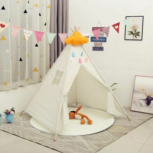 Children Tent Teepee Tent Kids Portable Tipi Infantil House Play House Lights - Picture 1 of 42