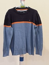 TOMMY HILFIGER NAVY BLUE CREW NECK SWEATER BOYS SIZE 7 EUC