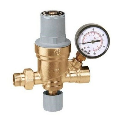 Caleffi 553642A AutoFill 1/2'' NPT Inlet X 1/2'' NPT Outlet w/ Pressure Gauge