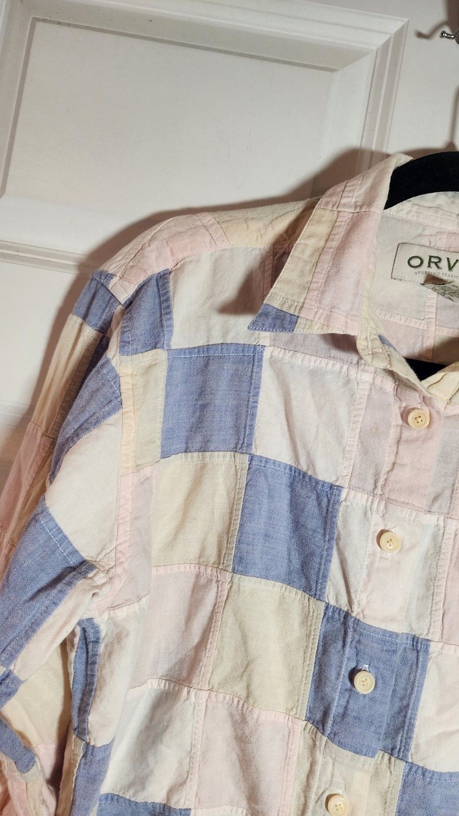 Orvis Womens Small Patchwork Button Down Blouse C… - image 4