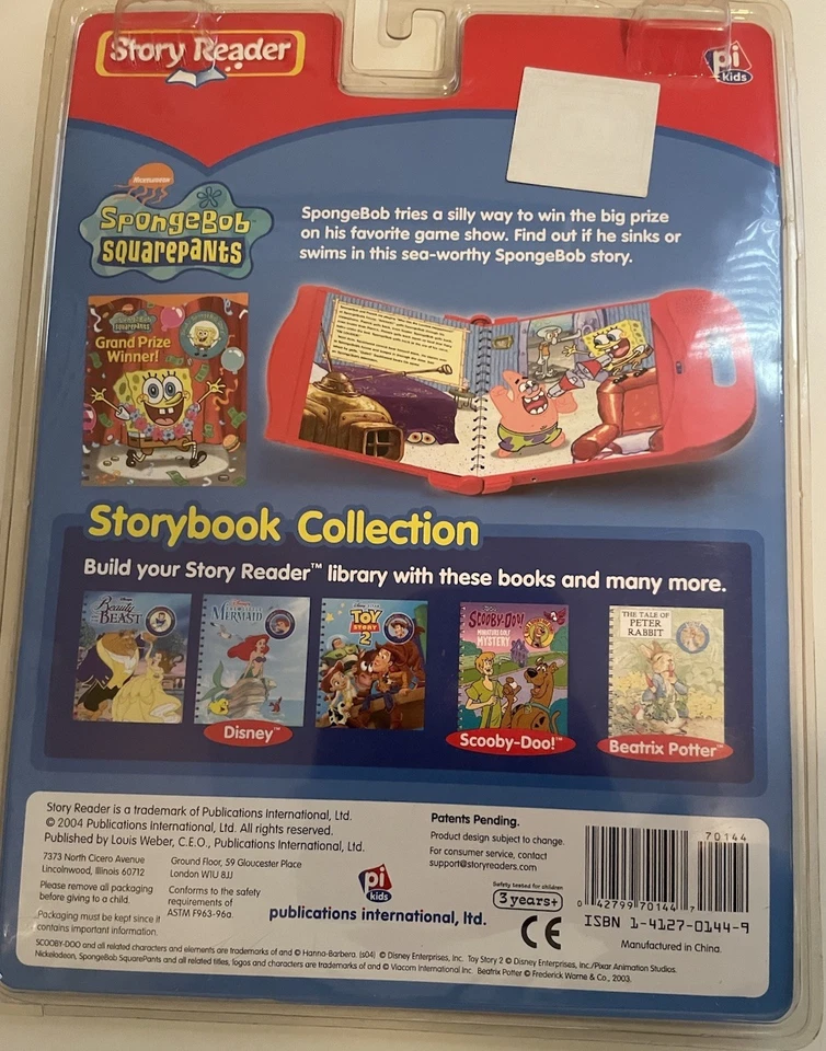 Libros y cartucho de lector de cuentos de Bob Esponja PI para niños  Foto 3 de 4