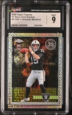 FERNANDO MENDOZA RC 2026 TOPPS FLAGSHIP SILVER PACK CHROME 1991 ROOKIE CGC 9