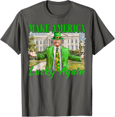 Trump Shamrock Make America Lucky Again St Patrick's Unisex T-Shirt