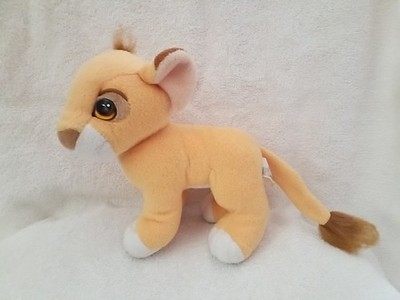 Lion King Simba Cub magnetic nose 7'' Standing Plush Stuffed 1993 Mattel Disney