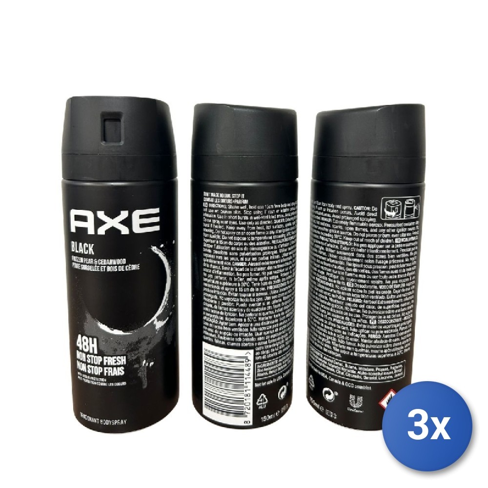 Axe Men Deodorant Black 48H Protection 150 ML - Image 3