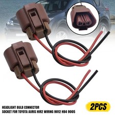 HEADLIGHT BULB CONNECTOR SOCKET HiR2 WIRING 9012 HB4 9005 FOR TOYOTA AURIS 2PCS
